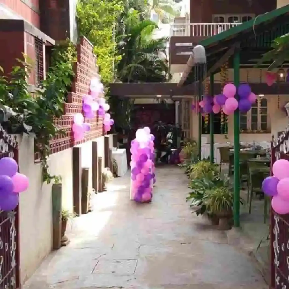 Birthday Decor Themed Purple and Pink Balloon Decoration-For First Birthday
